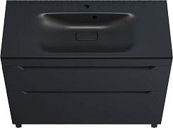 Style Line Тумба с кварцевой раковиной антрацит Остин 100 графит – фотография-1